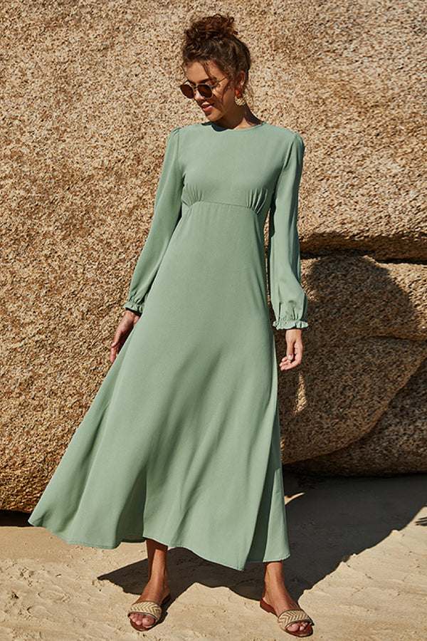 Puff Sleeve Flounce Dress-Teresa's Fashionista LLC