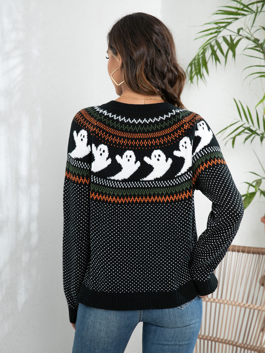Ghost Button Up Long Sleeve Cardigan - Teresa's Fashionista LLC