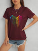 Heart Round Neck Short Sleeve T-Shirt-Teresa's Fashionista LLC
