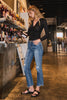 Vervet by Flying Monkey Full Size Mid Rise Distressed Cropped Flare Jeans-Teresa's Fashionista LLC