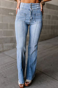 High Waist Bootcut Jeans-Teresa's Fashionista LLC