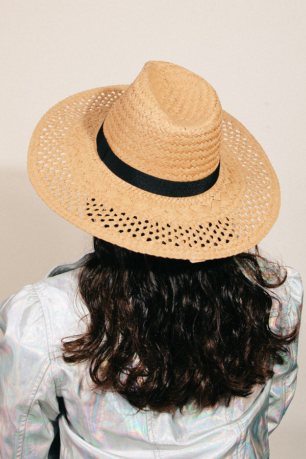 Fame Basket Weave Straw Sun Hat-Teresa's Fashionista LLC