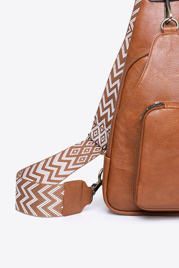 Adored Take A Trip PU Leather Sling Bag-Teresa's Fashionista LLC