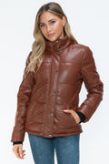 YMI Pocketed Zip Up Turtleneck Puffer Jacket - Teresa's Fashionista LLC