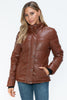 YMI Pocketed Zip Up Turtleneck Puffer Jacket - Teresa's Fashionista LLC