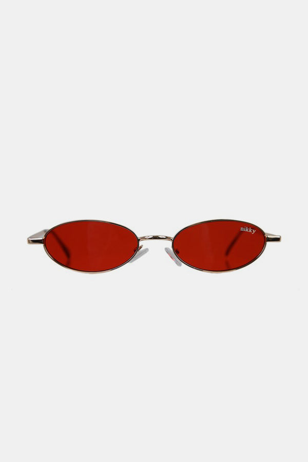 Nicole Lee USA Metal Frame Finley Oval Sunglasses-Teresa's Fashionista LLC