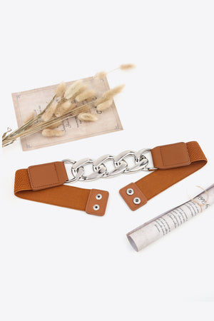 Chain Detail Elastic Belt-Teresa's Fashionista LLC