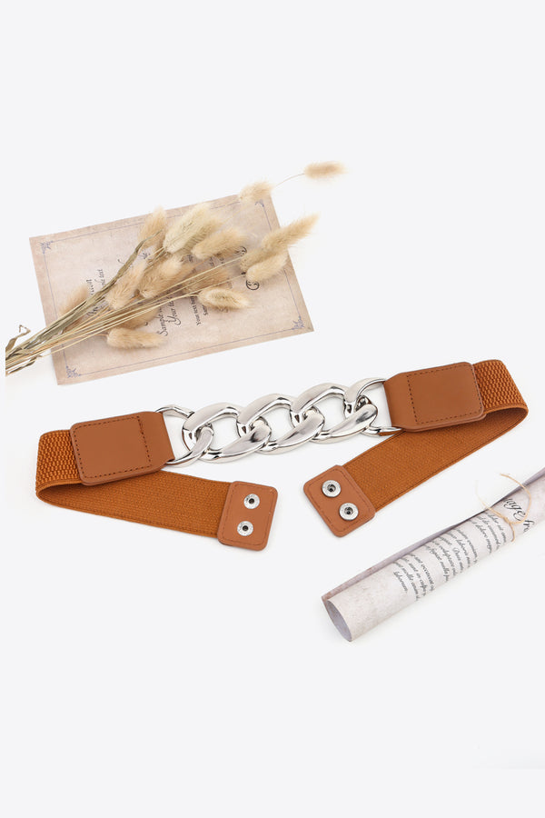 Chain Detail Elastic Belt-Teresa's Fashionista LLC