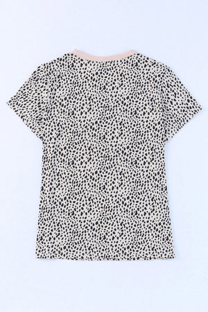 MAMA Animal Print Round Neck Short Sleeve T-Shirt-Teresa's Fashionista LLC