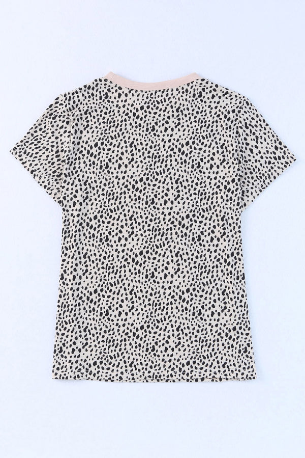 MAMA Animal Print Round Neck Short Sleeve T-Shirt-Teresa's Fashionista LLC