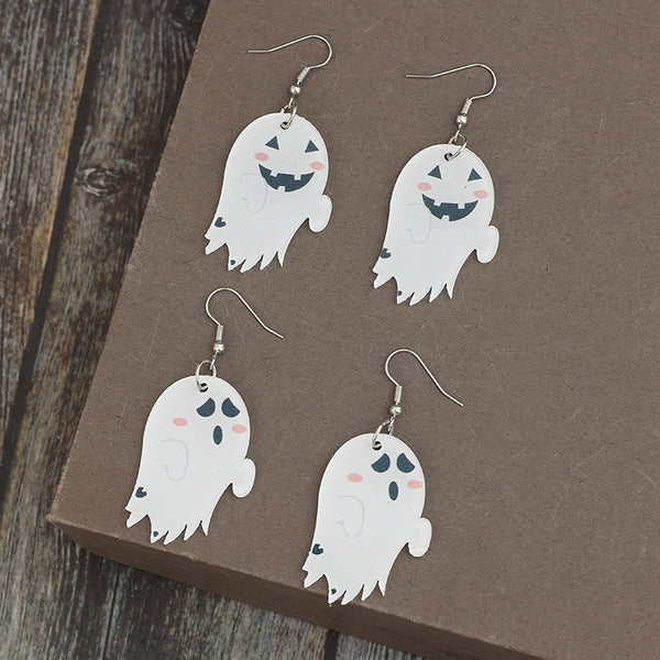 2 Piece Alloy Acrylic Ghost Dangle Earrings - Teresa's Fashionista LLC