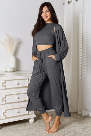 Tank, Pants, and Cardigan Set with Pockets-Teresa's Fashionista LLC
