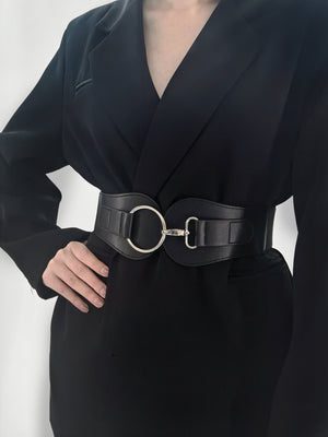 PU Elastic Wide Belt-Teresa's Fashionista LLC
