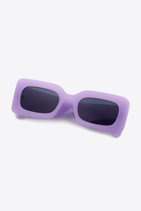 Polycarbonate Frame Rectangle Sunglasses-Teresa's Fashionista LLC