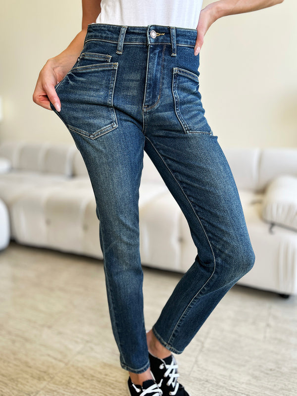Judy Blue Full Size High Waist Skinny Jeans-Teresa's Fashionista LLC