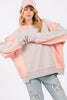 SAGE + FIG Color Block Round Neck Sweatshirt - Teresa's Fashionista LLC
