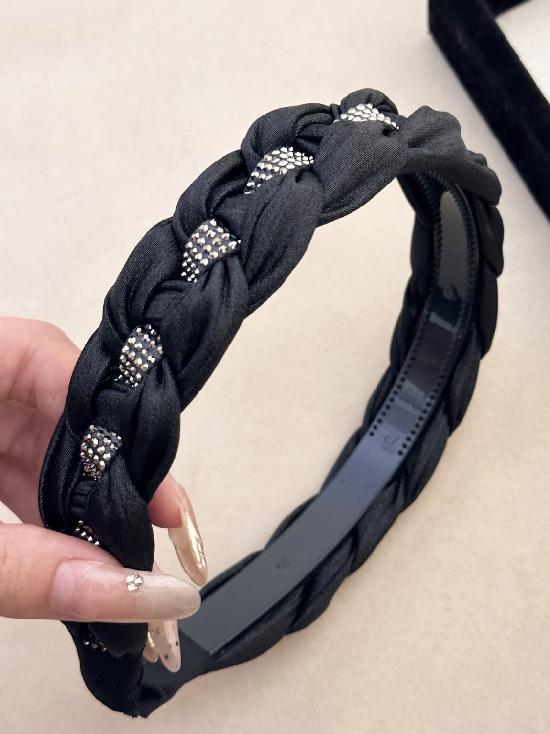 Rhinestone Braided Wide Headband - Teresa's Fashionista LLC