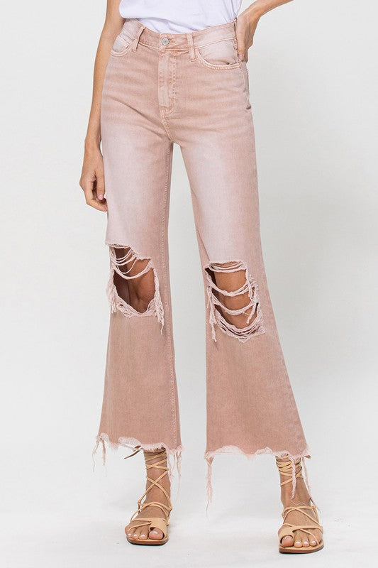 90's Vintage Crop Flare Jeans - Teresa's Fashionista LLC