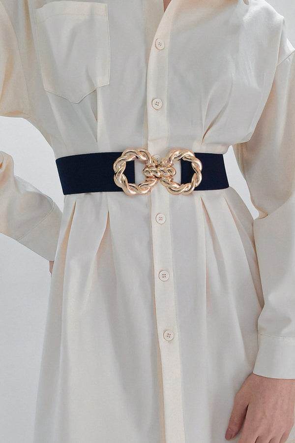 Zinc Alloy Buckle Elastic Belt-Teresa's Fashionista LLC