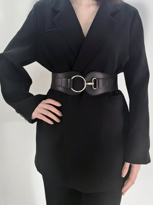 PU Elastic Wide Belt-Teresa's Fashionista LLC