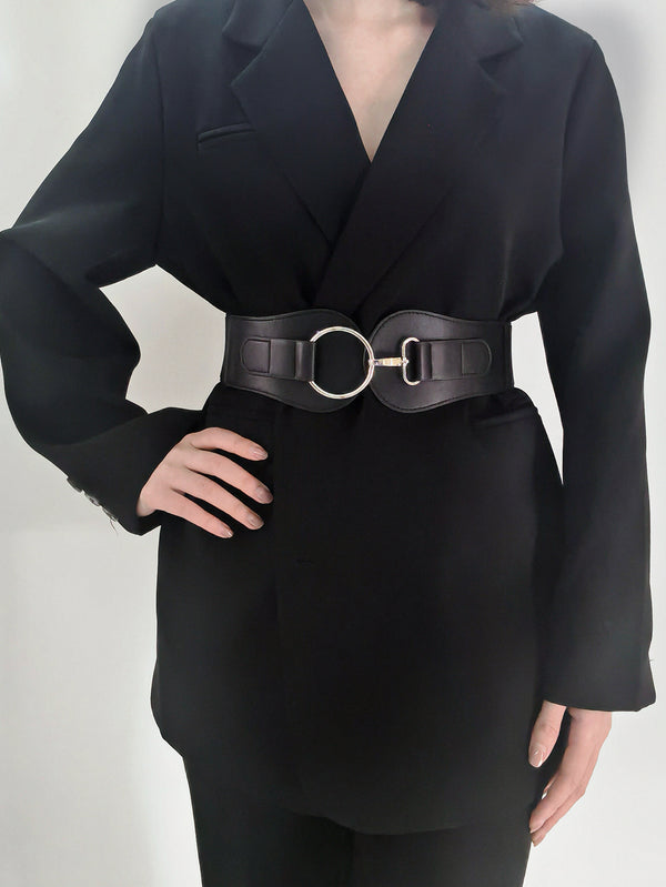 PU Elastic Wide Belt-Teresa's Fashionista LLC