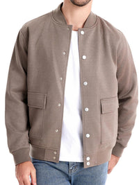 Men's Baseball Collar Snap Down Jacket