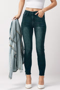Mid-Rise Waist Skinny Jeans with Pockets-Teresa's Fashionista LLC