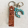 Turquoise Genuine Leather Key Chain-Teresa's Fashionista LLC