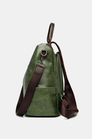 PU Leather Large Backpack Bag-Teresa's Fashionista LLC