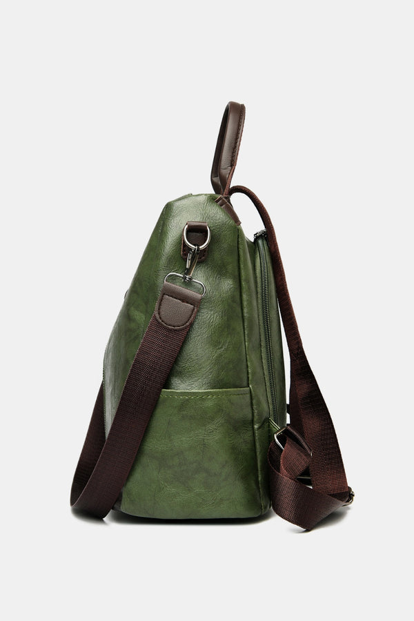 PU Leather Large Backpack Bag-Teresa's Fashionista LLC