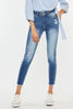 Kancan Distressed Raw Hem High Waist Jeans-Teresa's Fashionista LLC