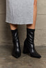 Weeboo Stacy Block Heel Sock Boots-Teresa's Fashionista LLC