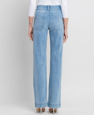 90'S VINTAGE SUPER HIGH RISE FLARE JEANS F5655