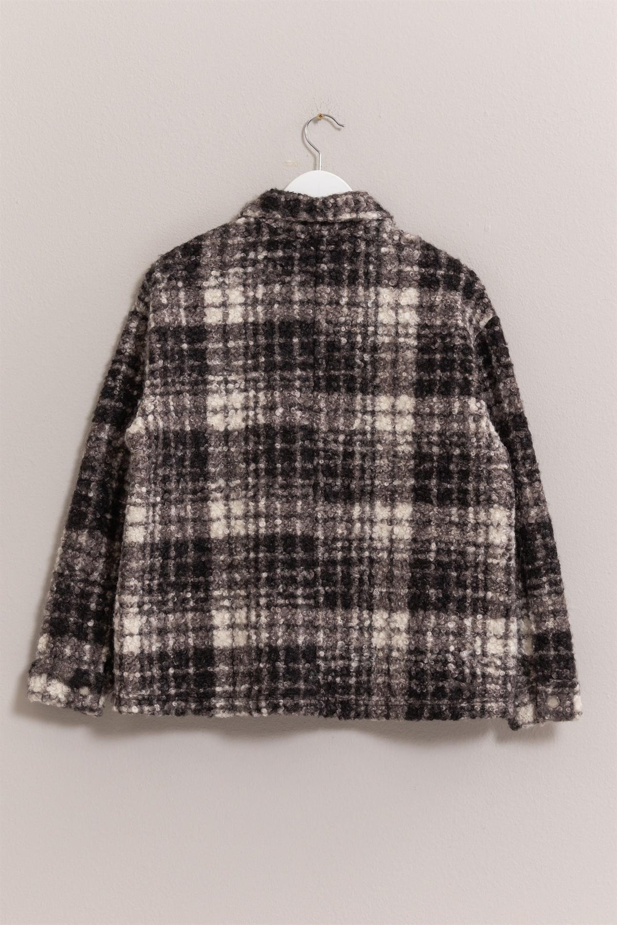 HYFVE Plaid Button Up Boucle Jacket - Teresa's Fashionista LLC