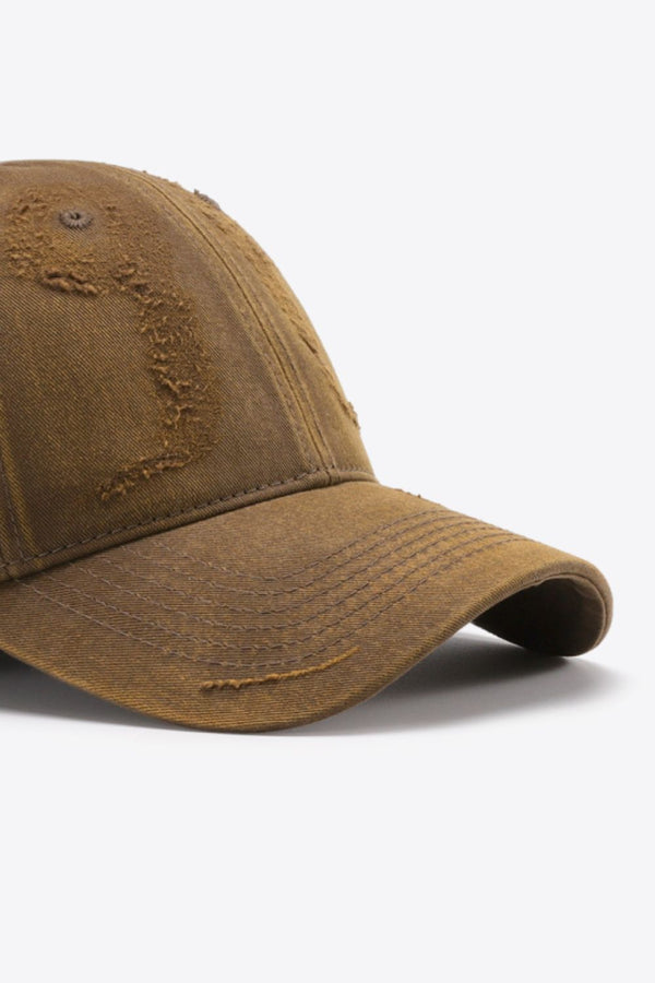 Distressed Adjustable Baseball Cap-Teresa's Fashionista LLC