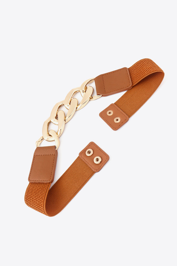 Chain Detail Elastic Belt-Teresa's Fashionista LLC
