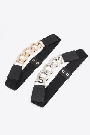 Chain Detail Elastic Belt-Teresa's Fashionista LLC