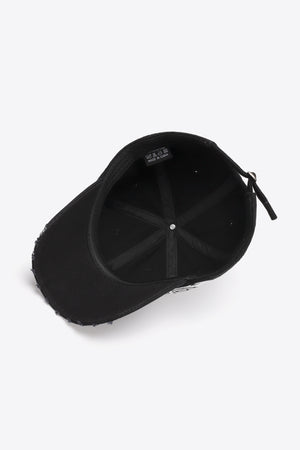 VIBRA Graphic Distressed Adjustable Baseball Cap-Teresa's Fashionista LLC