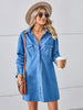 Pocketed Dropped Shoulder Mini Denim Dress-Teresa's Fashionista LLC
