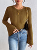 Round Neck Flare Sleeve T-Shirt-Teresa's Fashionista LLC