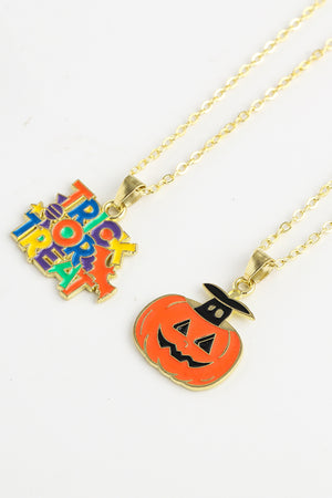 Two-Piece Halloween Theme Necklace Set - Teresa's Fashionista LLC