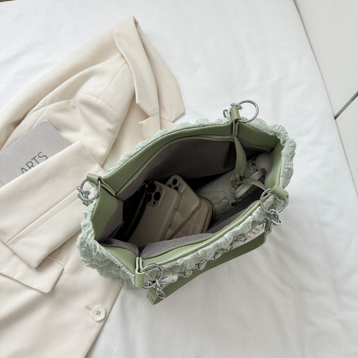 Cloud Puffy Polyester Tote Bag-Teresa&#39;s Fashionista LLC