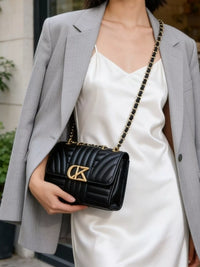 Quilted PU Leather Shoulder Bag