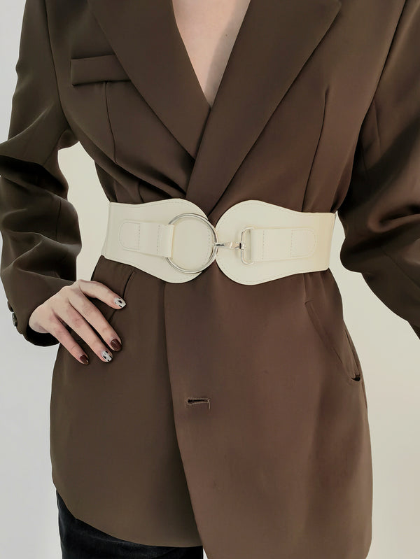 PU Elastic Wide Belt-Teresa's Fashionista LLC