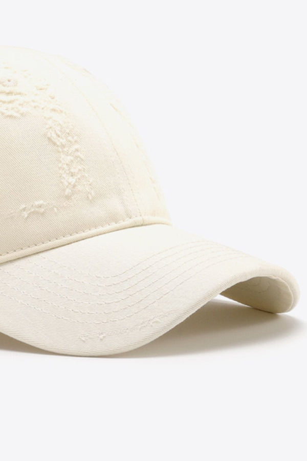 Distressed Adjustable Baseball Cap-Teresa's Fashionista LLC