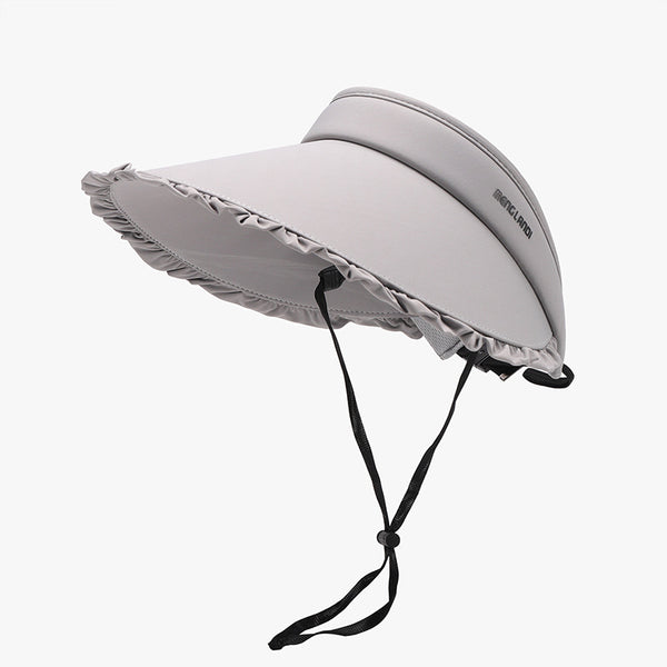 Frill Adjustable Ice Silk Sun Hat-Teresa's Fashionista LLC