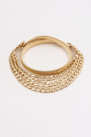 Metal Triple-Layered Chain Belt-Teresa's Fashionista LLC
