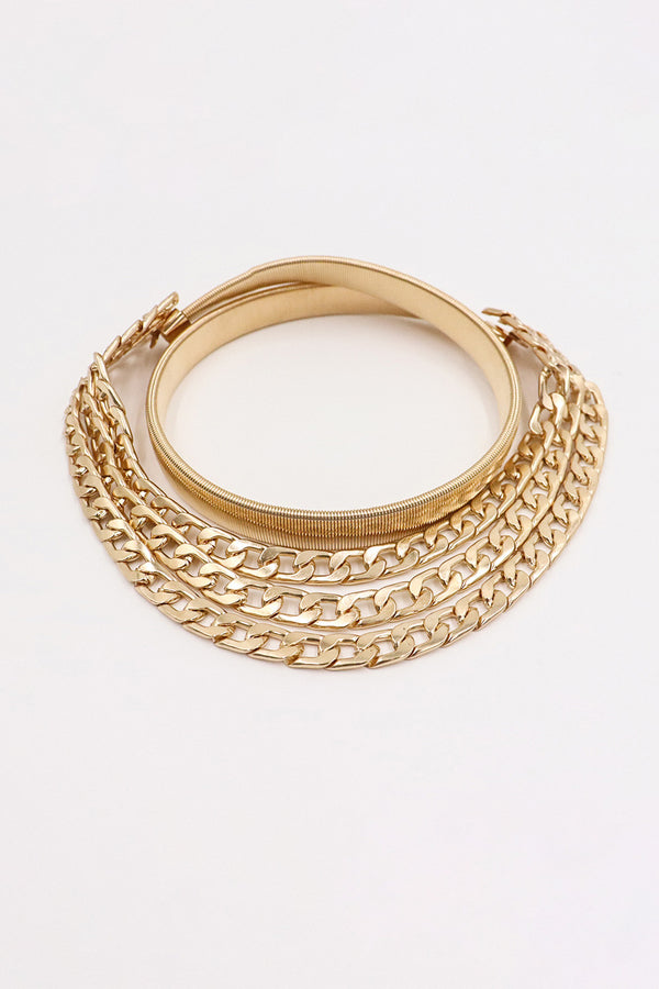 Metal Triple-Layered Chain Belt-Teresa's Fashionista LLC