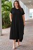Plus Size V-Neck Short Sleeve Maxi Dress-Teresa's Fashionista LLC