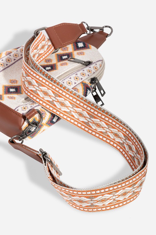 Fame Geometric Wide Strap Crossbody Bag - Teresa's Fashionista LLC